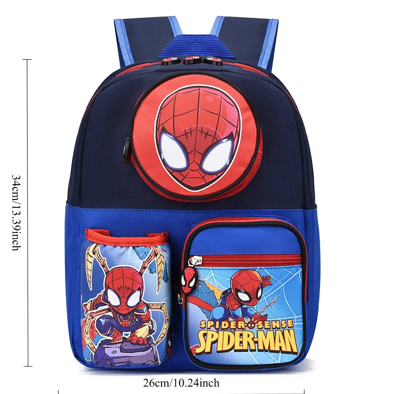 Mochila Infantil Escolar - Homem-Aranha, Homem de Ferro e Capitão América