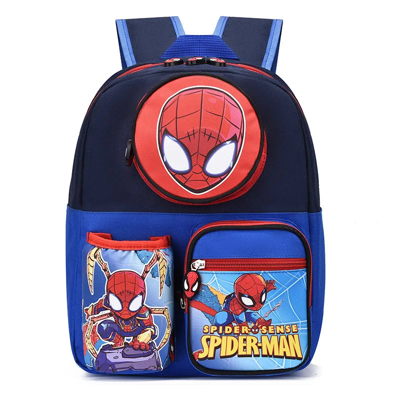Mochila Infantil Escolar - Homem-Aranha, Homem de Ferro e Capitão América