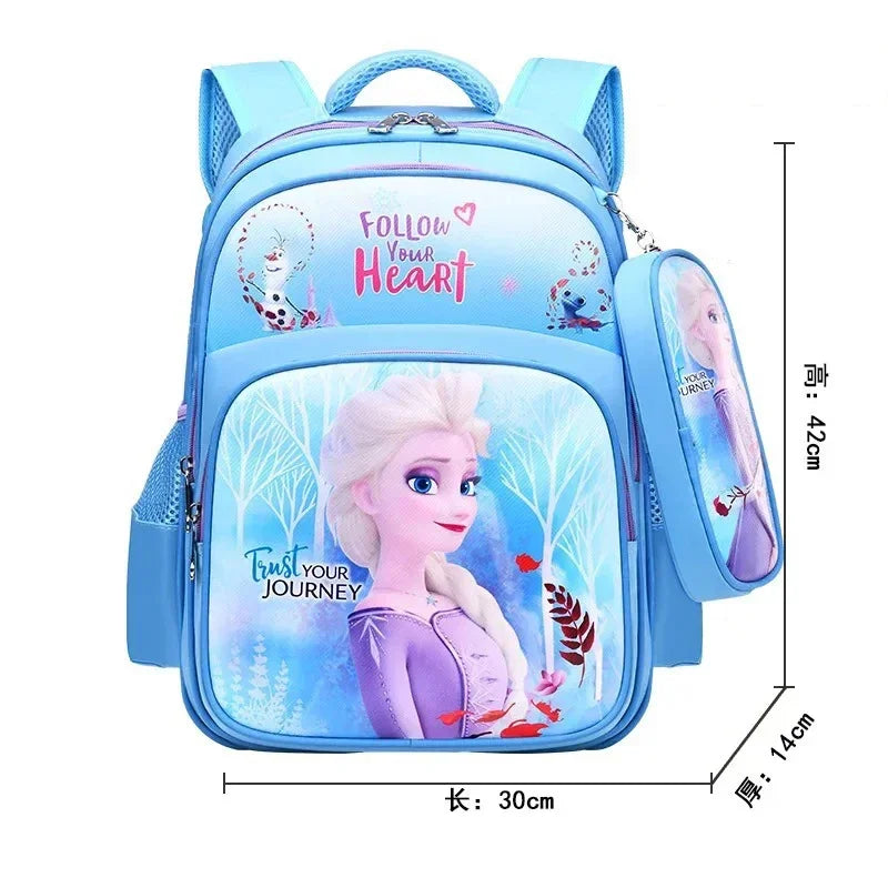 Frozen Elsa Anna Cartoon Schoolbag Disney Girls Backpack Children Primary School Schoolbag Children Backpack Schoolbag Mochila